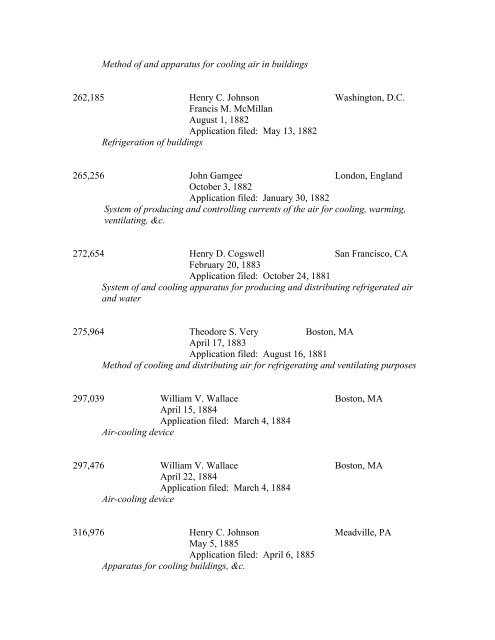 Refrigeration and airconditioning patents part2 - ashrae