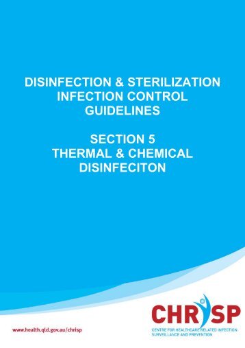 Thermal & Chemical Disinfection - Queensland Health