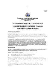 recommendations on standards for high dependency units for ...