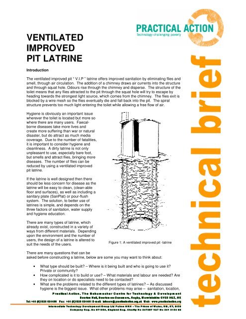 Ventilated improved pit latrine technical brief - Engineering for Change