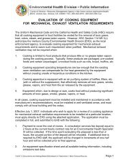 Mechanical Exhaust Ventilation Requirements - County of Ventura