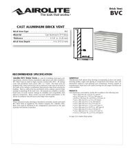 CAST ALUMINUM BRICK VENT - The Airolite Company