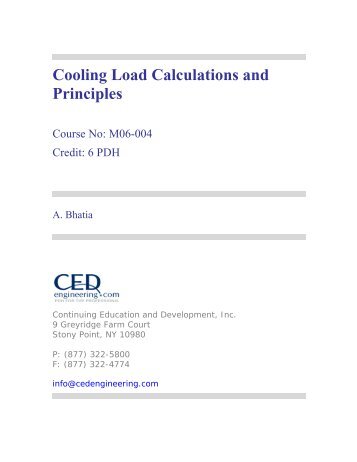 Cooling Load Calculations and Principles (943 KB) - CED Engineering