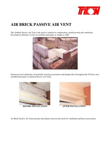 Data air brick passive air vent - Triton