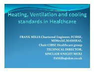 Heating, Ventilation and Cooling Standards in Healthcare - CIBSE