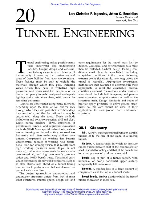 TUNNEL ENGINEERING