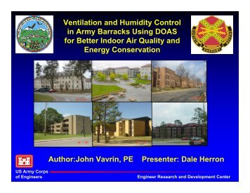 Ventilation and Humidity Control in Army Barracks Using DOAS for ...