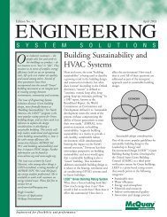 Building Sustainability and HVAC Systems - McQuay International