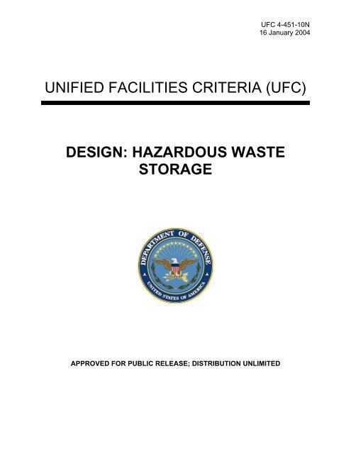 Ufc Storage Type UFC 4-451-10N Design: Hazardous Waste Storage - The Whole ...