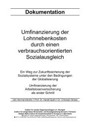 Zukunftssicherung durch Umfinanzierung - Institut für soziale ...