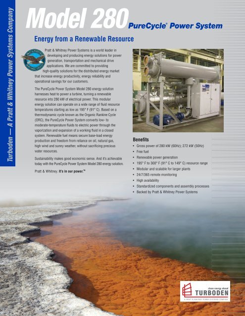 PureCycle® Power System Energy from a Renewable Resource