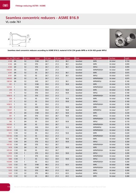 Pipe Components 2011 - Van Leeuwen Buizen