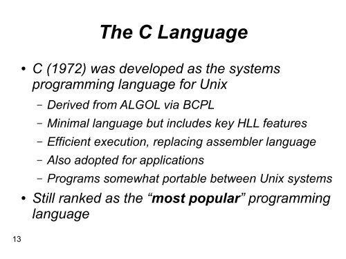 Bringing Programming Languages up to Date John Florentin ... - BCS