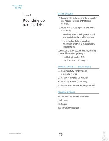 Leaps and Bounds - Grade 4 - Lesson 8: Rounding Up Role Models