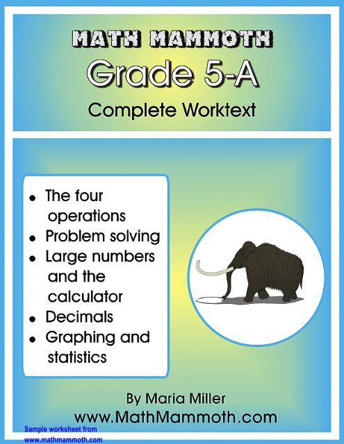 Math Mammoth Grade 5-A Complete Worktext