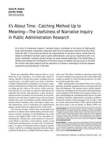 It's About Time: Catching Method Up to Meaning - NYU Wagner ...