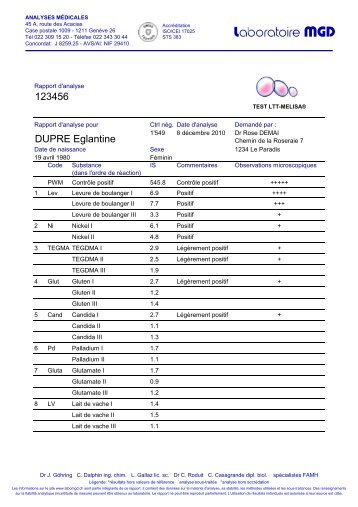 Exemple de rapport (lien pdf) - Laboratoire MGD