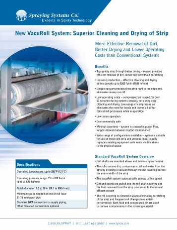 VacuRoll Cleaning and Drying System - Spraying Systems Co.