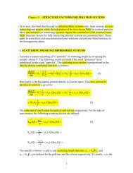 structure factors for polymer systems - NIST Center for Neutron ...