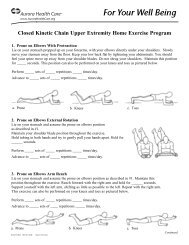 Closed Kinetic Chain Upper Extremity Home Exercise Program