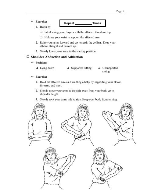 Self Rom L Exercise: 1. Begin by:
