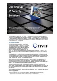 Opening Up IP Security Solutions - ONVIF - IndigoVision