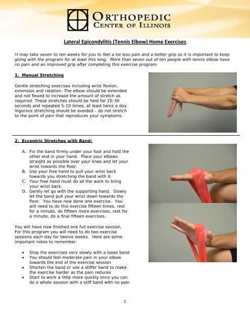 Tennis Elbow) Exercises - Orthopaedic Center of Illinois