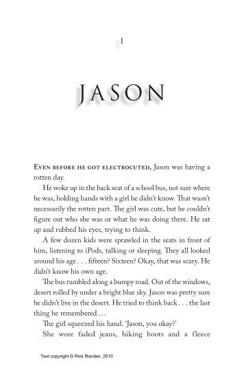 Even before he got electrocuted, Jason was having ... - Percy Jackson