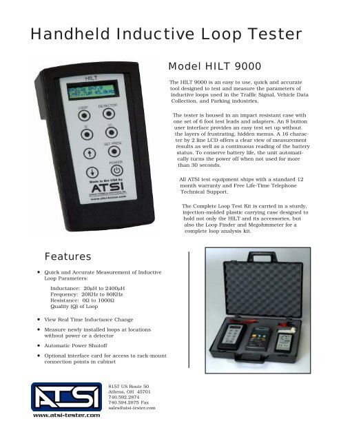 Handheld Inductive Loop Tester Temple Inc