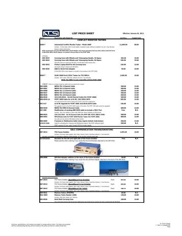 ATSI Price List - Athens Technical Specialists Inc.