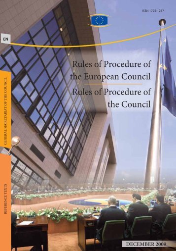 Rules of Procedure of the European Council Rules of ... - Europa