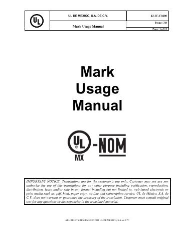 Mark Usage Manual - UL.com