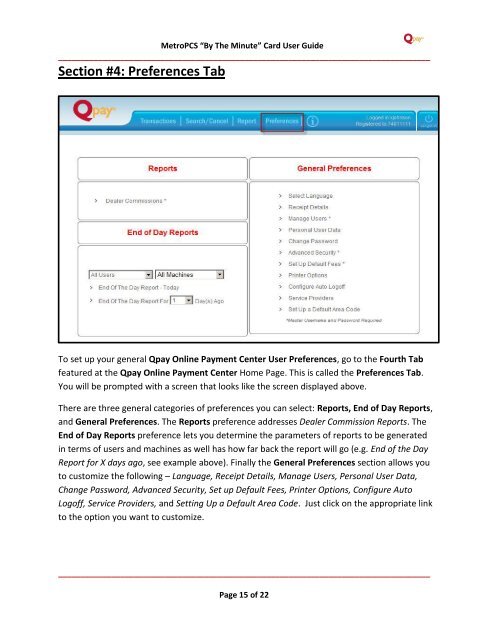 MetroPCS “By the Minute” Card User Guide - Qpay