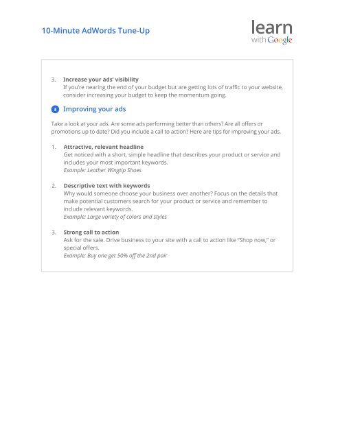 10-Minute AdWords Tune-Up - Gstatic