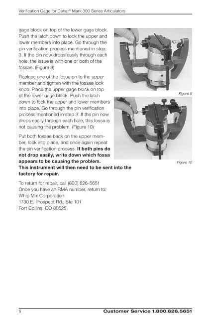 Mark 300 Series Verification Gage Instructions - Whip Mix