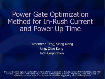 Power Gate Optimization Method for In-Rush Current and Power Up ...