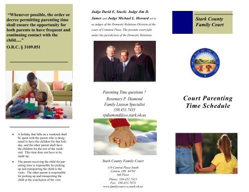Court Parenting Time Schedule Stark County