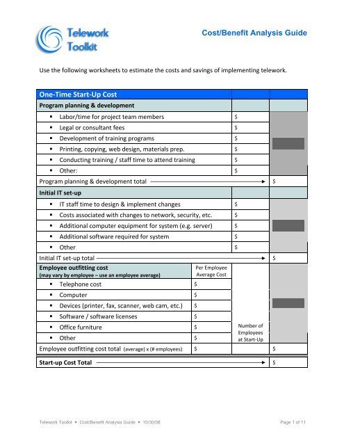 Education and Workforce Development Cost-Benefit Analysis Guidance