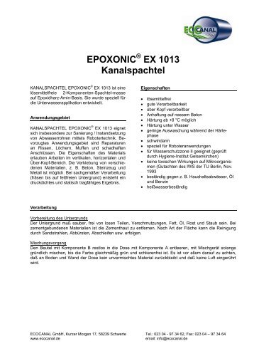 EPOXONIC EX 1013 Kanalspachtel