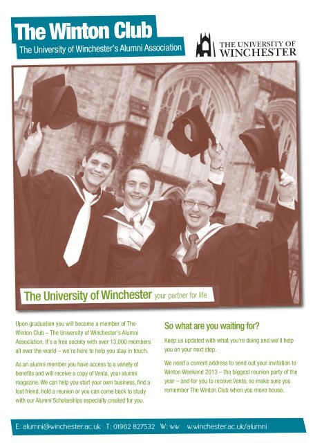 Graduation Information Brochure 2012 - University of Winchester