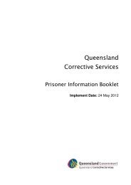 Prisoner Information Booklet - Queensland Corrective Services