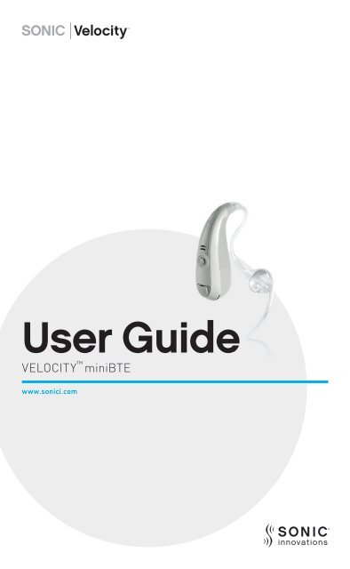 Velocity miniBTE User Guide (1.2M) - Sonic Innovations