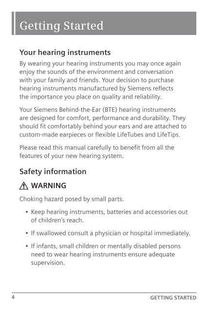 BTE User Manual Bil.indd - Siemens Hearing Instruments