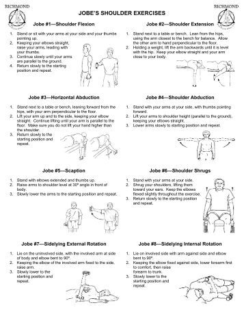 What are some shoulder strengthening exercises?