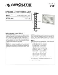 EXTRUDED ALUMINUM BRICK VENT - The Airolite Company