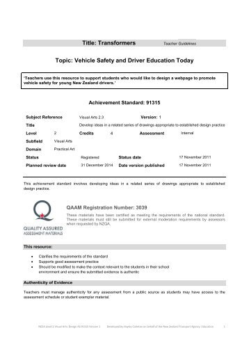 NZTA-Transformers-Visual-arts-91315-QAAM-approved