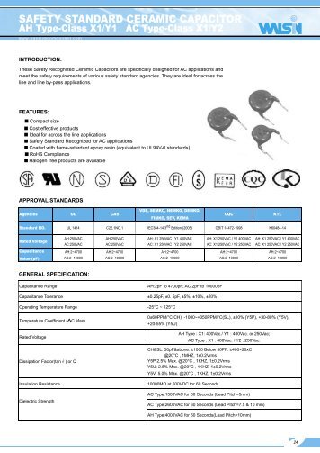 SAFETY STANDARD CERAMIC CAPACITOR