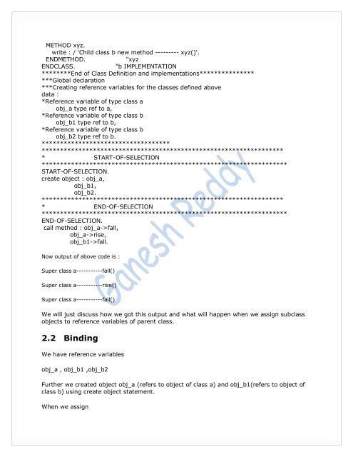 Object Oriented ABAP