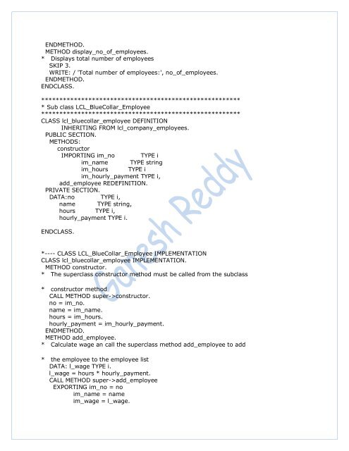 Object Oriented ABAP