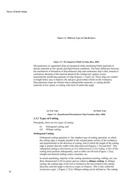 unit 1 metal cutting and chip formation - IGNOU